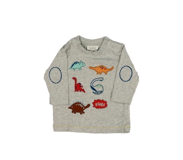 Šedé triko s dinosaury Next