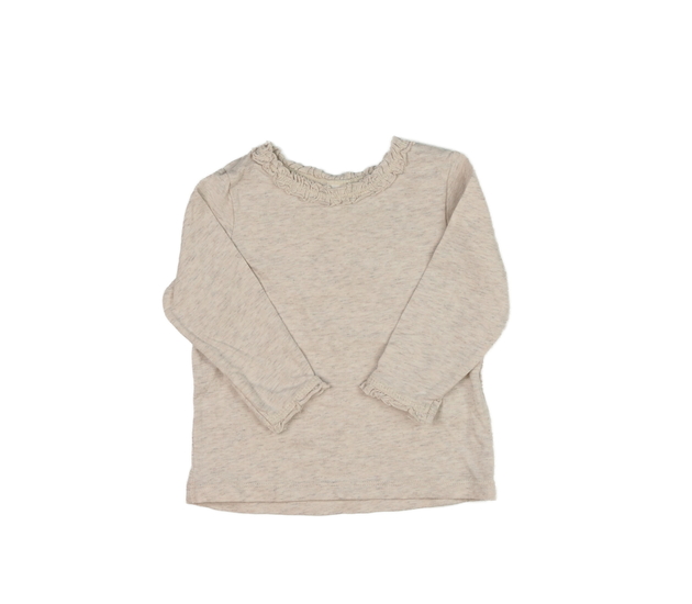 Krémové melírované triko H&M