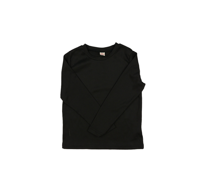 Černé žebrované triko 