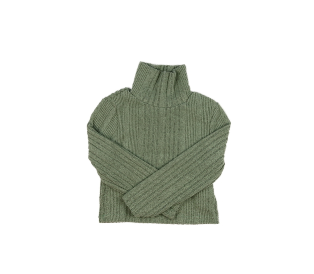 Zelený teplejší kratší rolák 