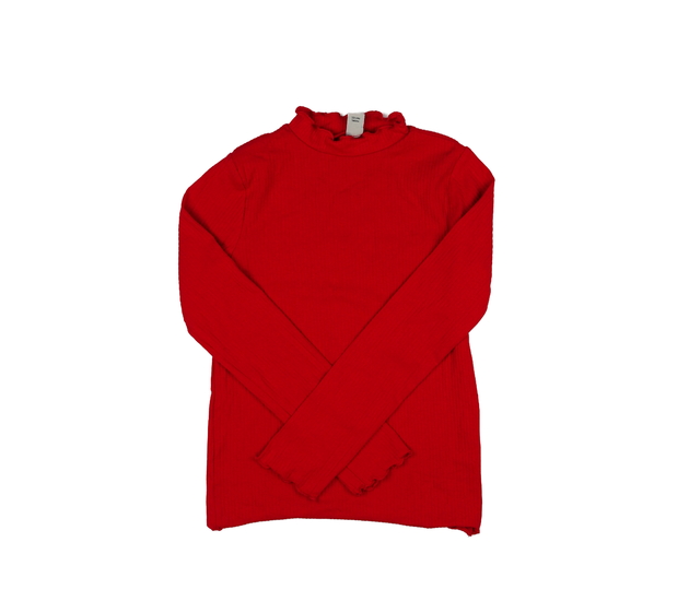 Červené žebrované triko Tu 