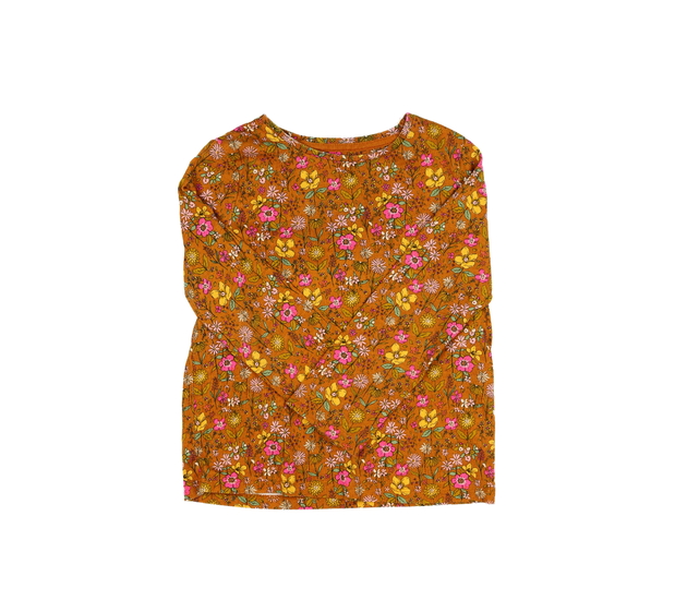 Hnědé květinové triko Tu 