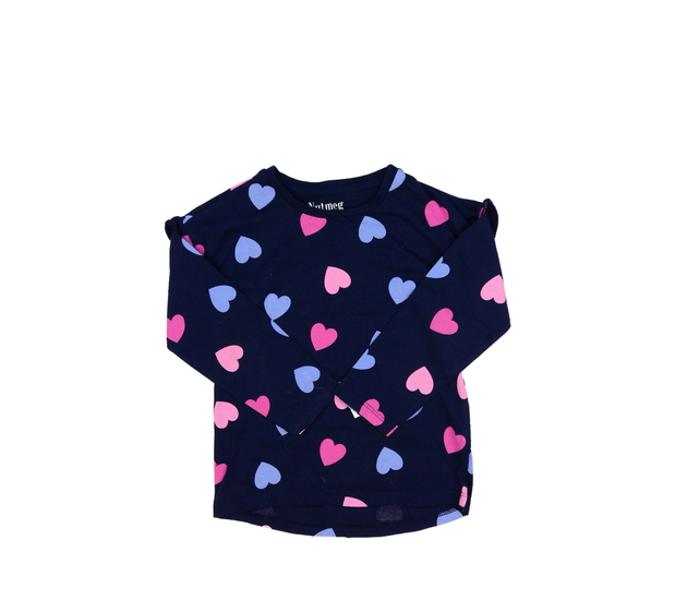 Modré triko s volánky a se srdíčky Nutmeg 