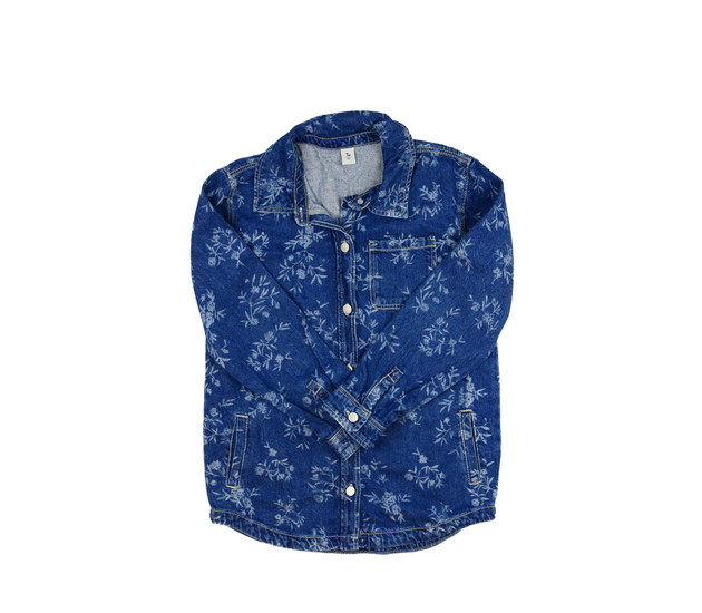 Modrá riflová košile s listy Tu 