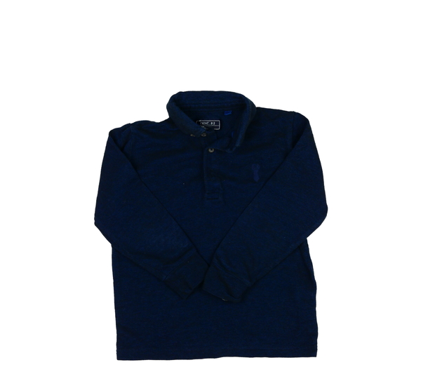 Modré melírované triko s límečkem Next