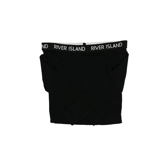 Černý crop top River Island 