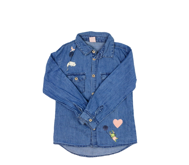 Modrá košile se zvířátky 