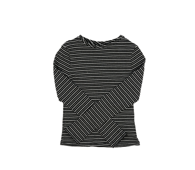 Černo-bílý crop top pruhovaný F&F