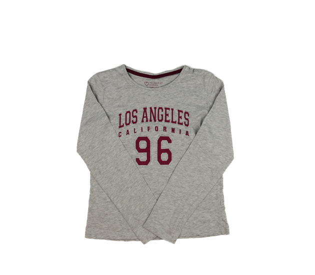 Šedé melírované triko s nápisy Primark 