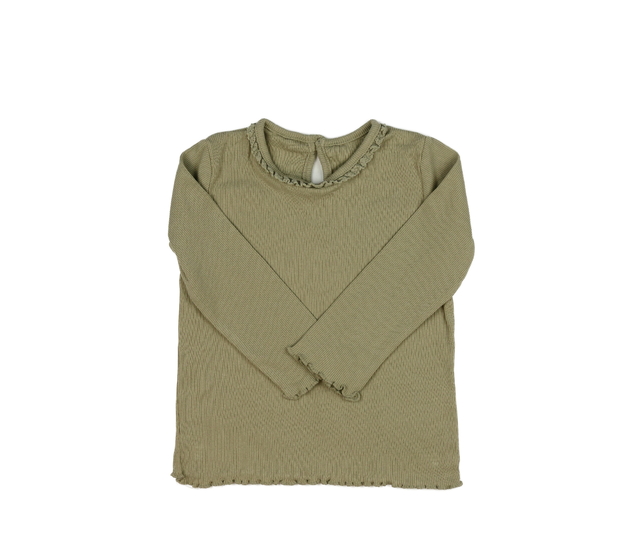 Světle zelené žebrované triko George