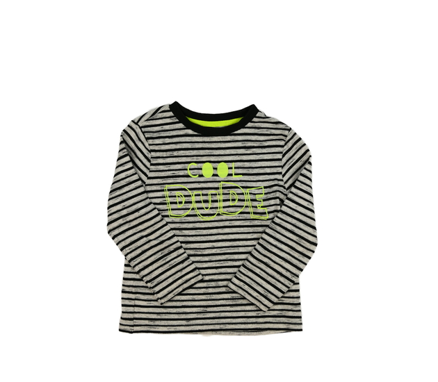 Šedé melírované triko s černými pruhy F&F