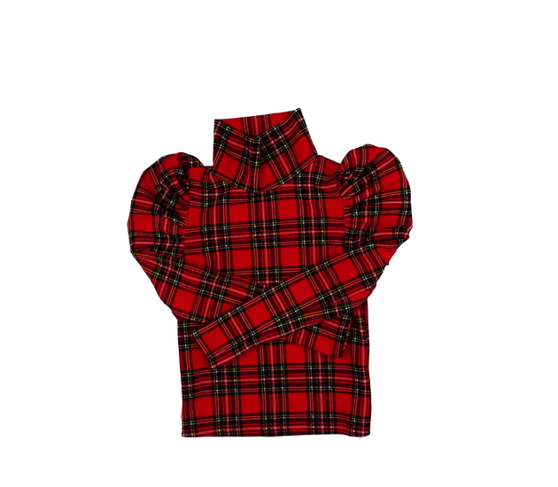 Červené kostkované společenské triko 