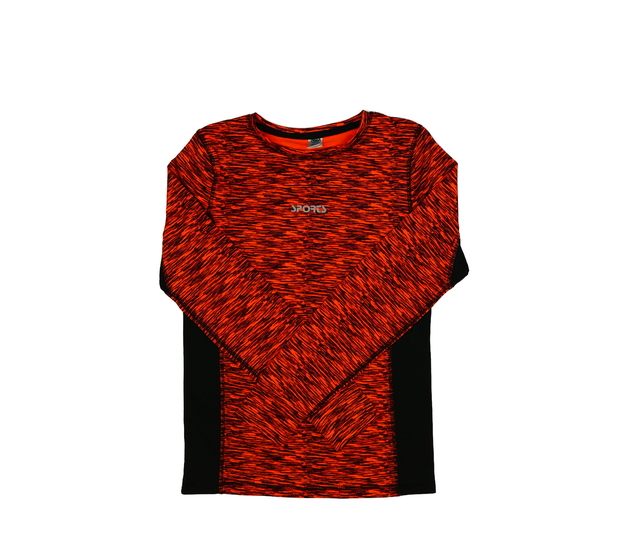 Oranžovo-černé sportovní triko 