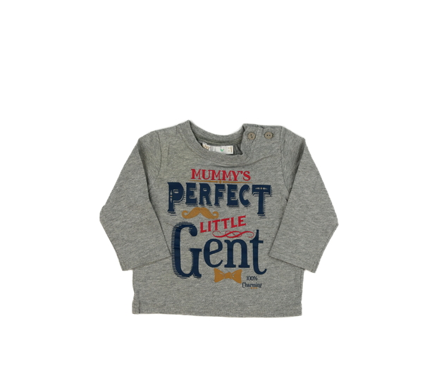 Šedé triko s nápisem M&Co