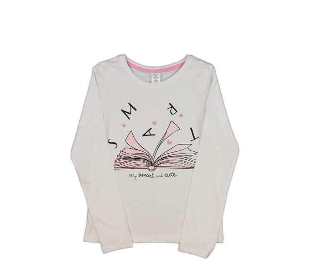 Bílé triko s knihou 