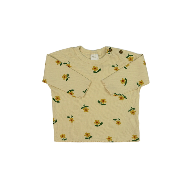 Žluté květinové triko Next