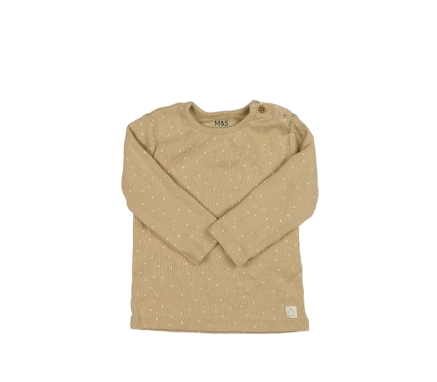Světle hnědé žebrované triko M&S
