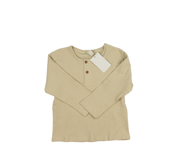 Nové světle hnědé žebrované triko H&M