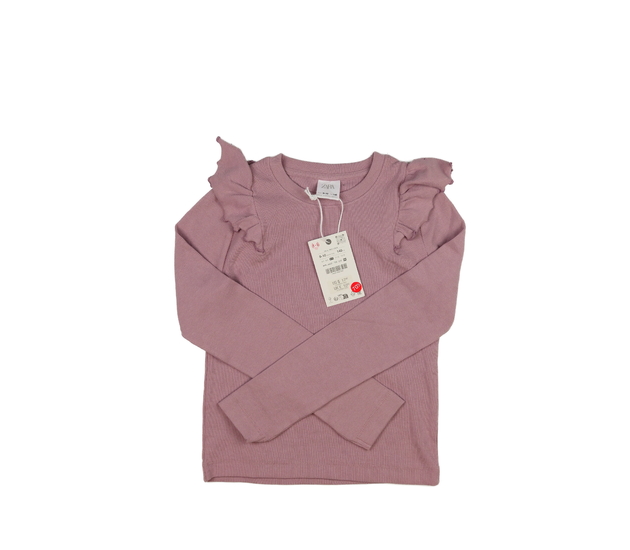 Nové fialové triko s volánky Zara 