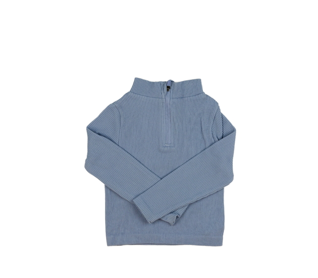 Modré žebrované krátké triko Primark 