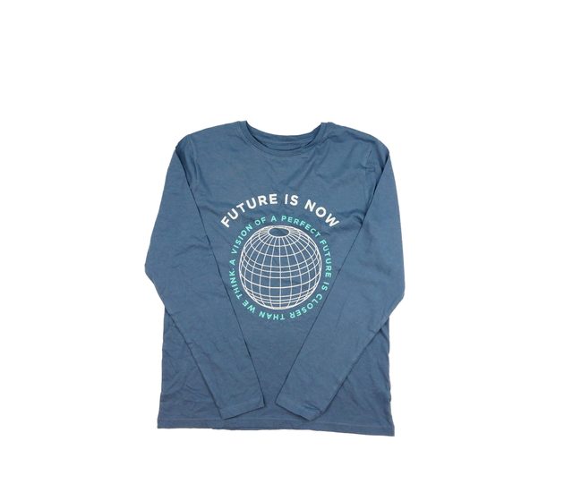 Modré triko s potiskem vel. 170 Primark 