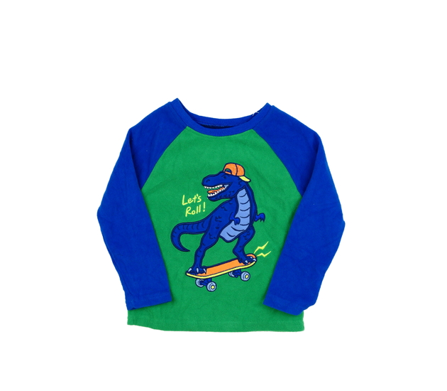 Modro-zelené teplé domácí triko Primark 