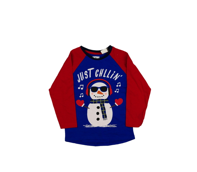 Červeno-modré triko se sněhulákem George