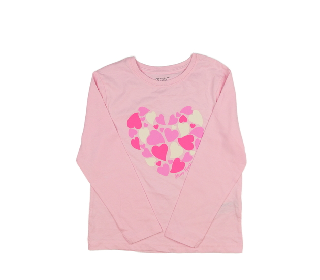 Růžové triko se srdíčky Primark 