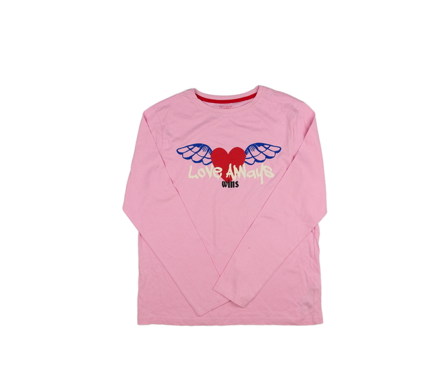 Růžové triko se srdcem vel. 170 Primark 