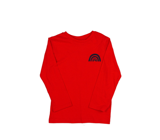 Červené triko s duhou George