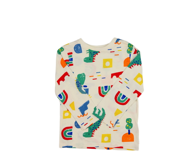 Krémové triko s dinosaury George