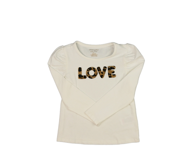 Krémové triko s nápisem 