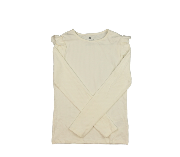 Krémové triko s volánky H&M