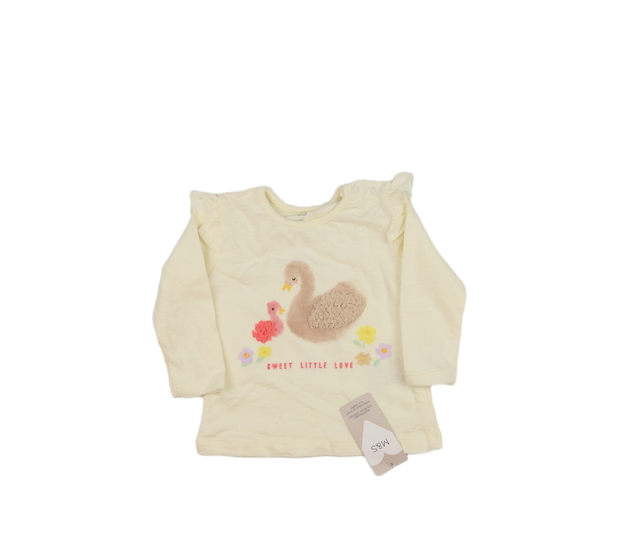 Nové krémové triko s volánky M&S