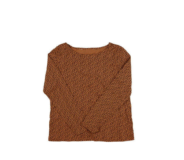 Hnědé vzorované triko H&M