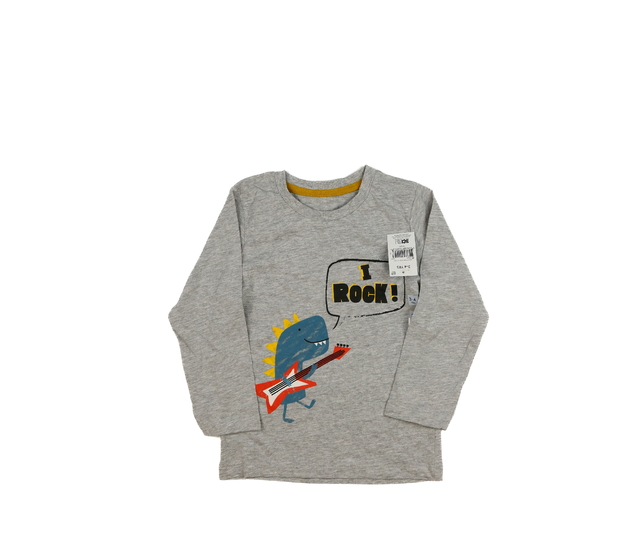 Nové šedé triko s dinosaurem 