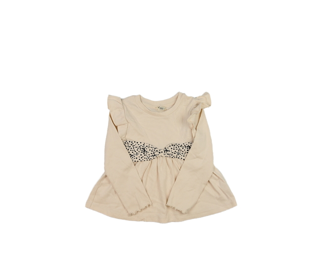 Krémové zdobné triko s volánky River Island 