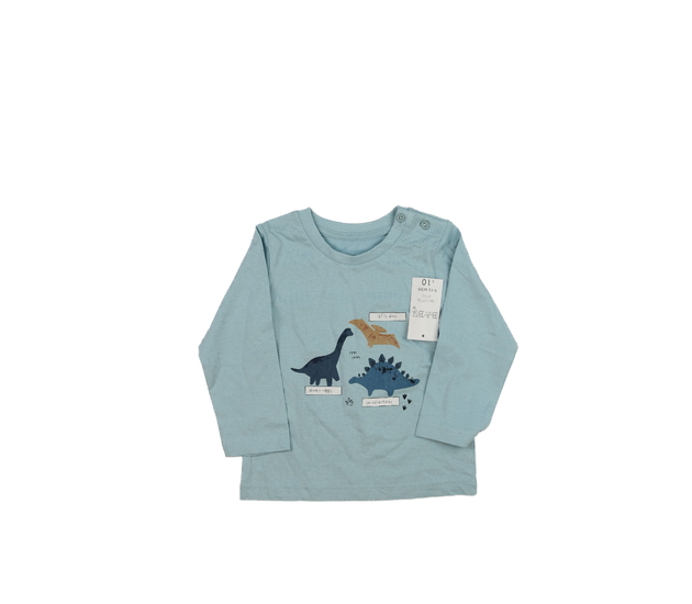 Nové modré triko s dinosaury 