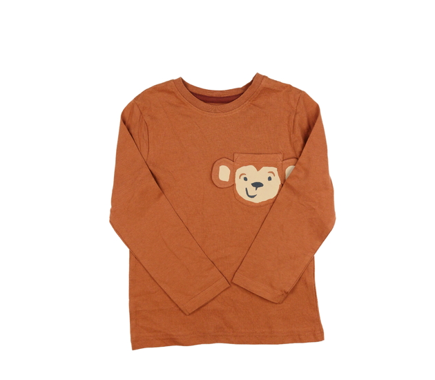 Hnědé triko s opičkou Nutmeg