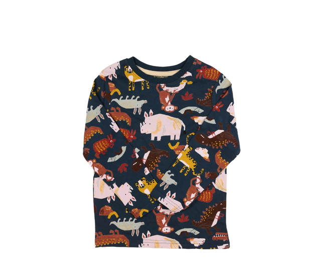 Modré triko se zvířátky Nutmeg