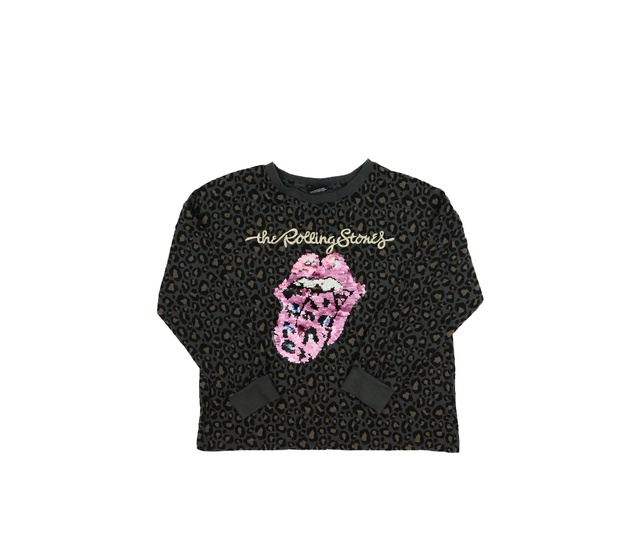 Šedé vzorované triko The Rolling Stones Next