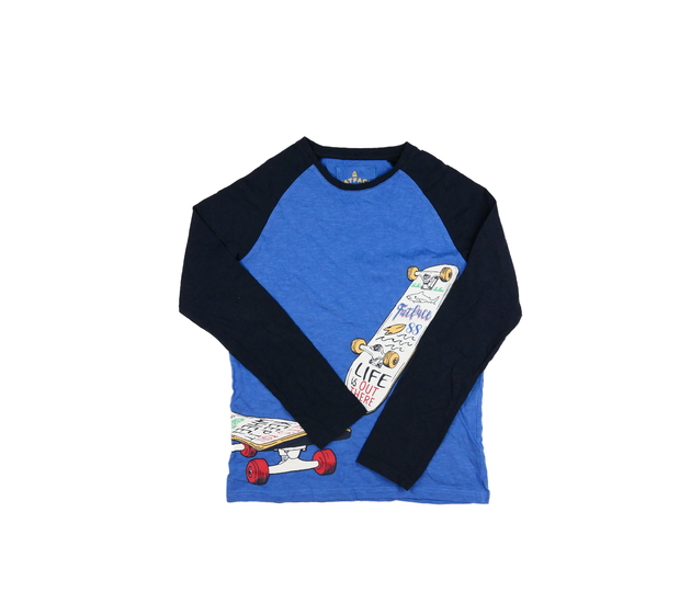 Modré stylové triko se skejty Fatface