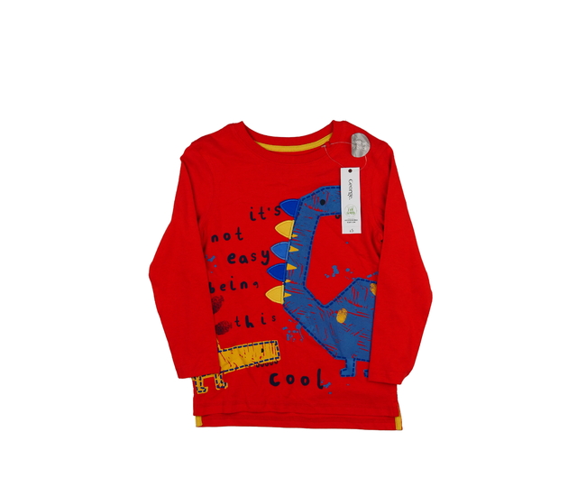 Nové červené triko s dinosaury George