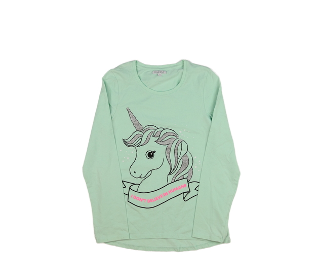 Světlé triko s jednorožcem Bluezoo 