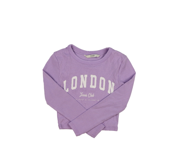 Fialový crop top George