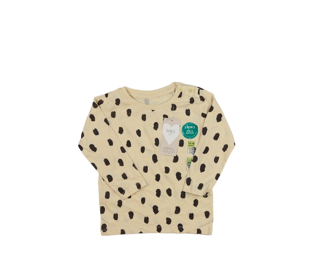 Nové krémové vzorované triko M&S