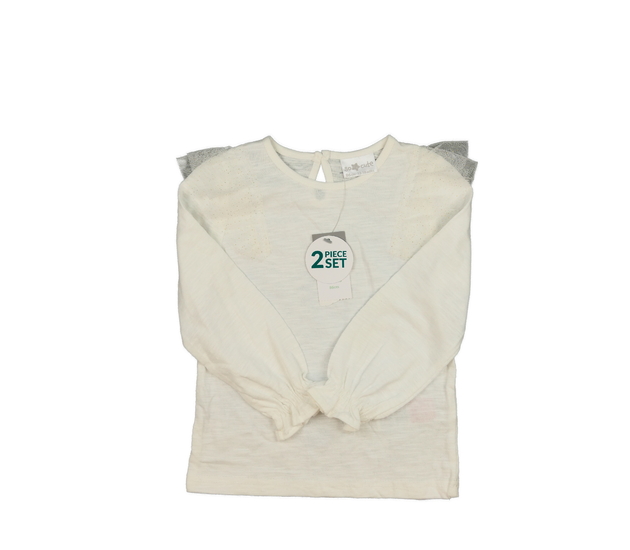 Nové bílé triko s volánky 