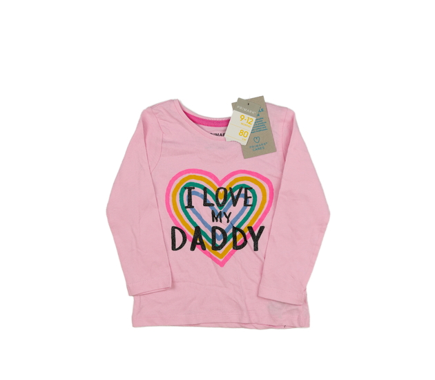 Nové růžové triko se srdcem Primark 