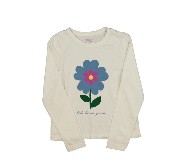 Bílé triko s květinou Primark