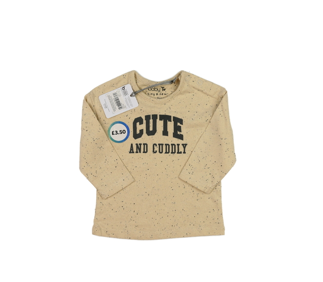 Nové hnědé vzorované triko Tu